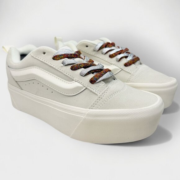 Vans Knu Stack Chunky Platform Sneakers White W8.5 / M7 – New Without Box - Picture 1 of 11